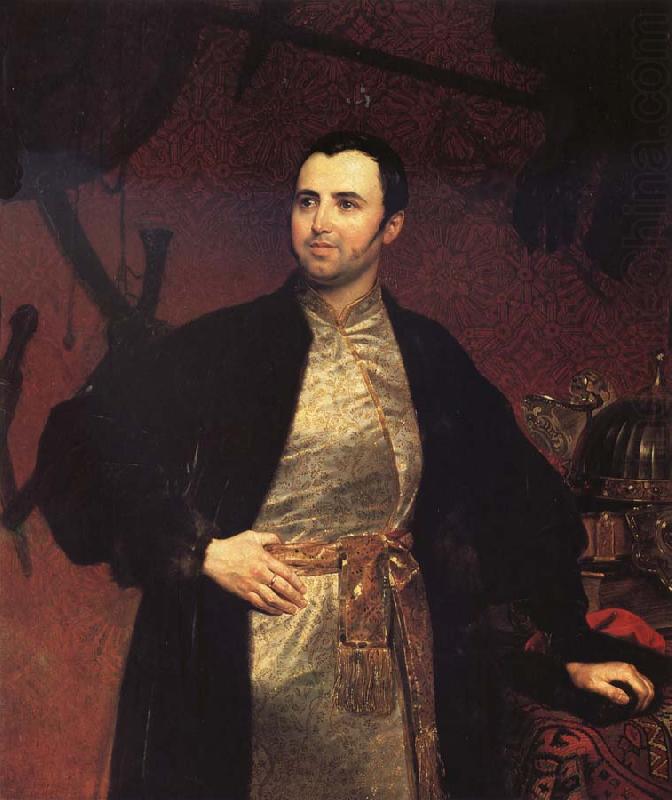 Portrait of Prince Mikhail Obolensky, Karl Briullov